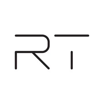 Rt initial letter vector logo icon Stock Illustration