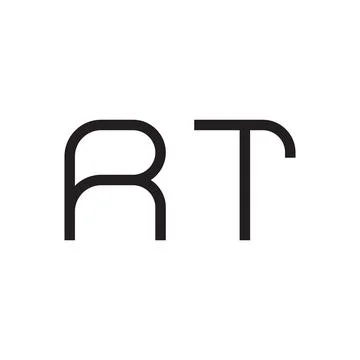 Rt initial letter vector logo icon 库存插图