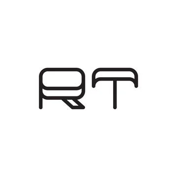 Rt initial letter vector logo icon 스톡 일러스트