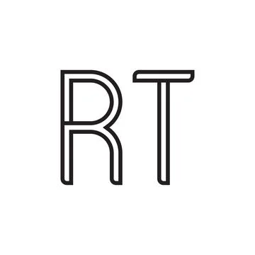 Rt initial letter vector logo icon 스톡 일러스트
