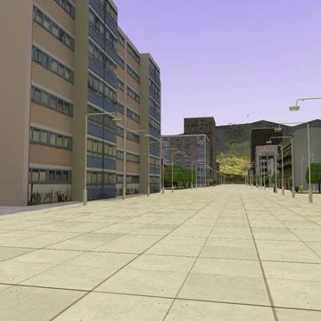 RT Pedestrian Street Shopping Centre 3D Model