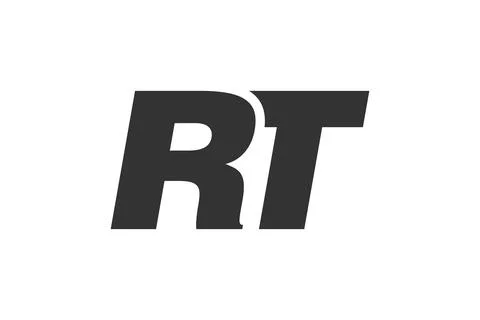 RT Techno Editable Font Logo For Corporate Branding. Bold, Futuristic Desig.. Stock Illustration