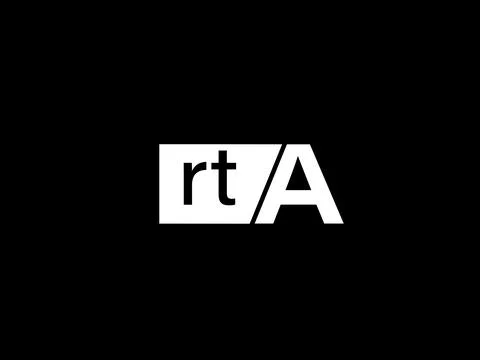 RTA Logo and Graphics design vector art, Icons isolated on black background Illustrazione stock