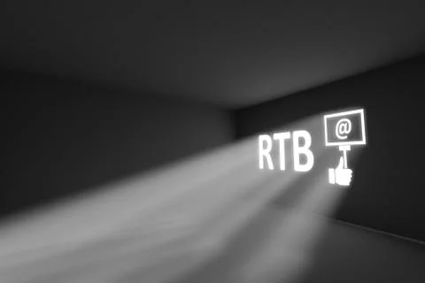 RTB rays volume light concept 3d illustration Stock Photos