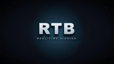 Rtb real-time bidding digital concept animation for advertising technology .. Stock Footage 337565794