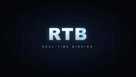 Rtb real-time bidding digital marketing concept motion with hud interface p.. Stock Footage 337565821