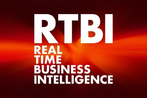 RTBI - Real Time Business Intelligence acronym, business concept background Stock Illustration