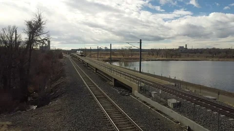 RTD commuter train Video stock 244917980