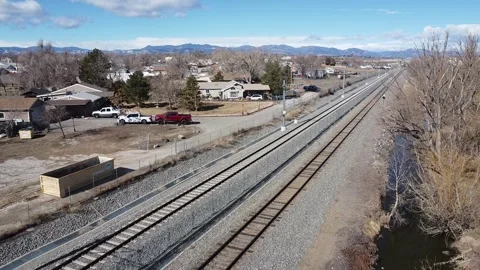 RTD commuter train Video stock 244918032