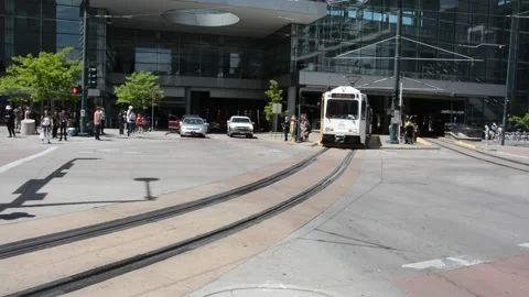 RTD Light Rail Train in Denver Stock Footage 168914368