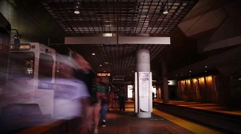 RTD Lightrail Station Timelapse Stock-Footage 42791919