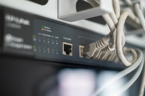 Rthernet cable for internet connection Stock Photos