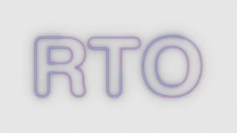 Rto neon effects, text animation on transparent background Stock Footage 303586444