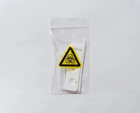 RTPCR self testing waste bag Stock Photos