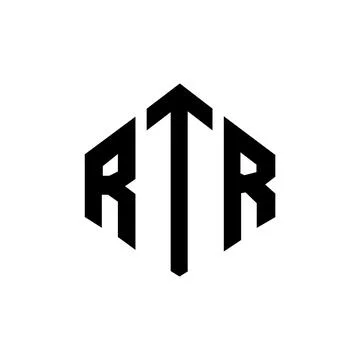 RTR letter logo design with polygon shape. RTR polygon and cube shape logo .. Stock Illustration