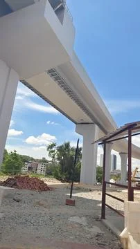 RTS Link Rail Construction Between Malaysia and Singapore Infrastructure Project Stock Photos