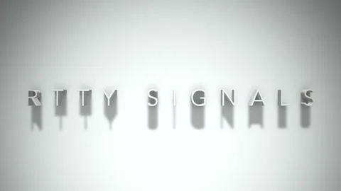 Rtty signals 3D title animation with shadows on a white background Stock Footage 297855592