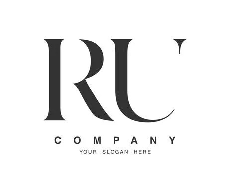 RU logo design. Initial letter r and u serif font style. Creative classic c.. Stock Illustration