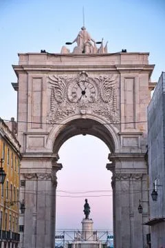 Rua Augusta &amp; Sunset Stock Photos