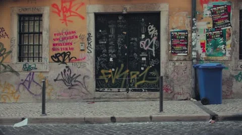 Rua da rosa grafiti Stock Footage 10881479