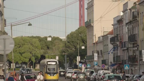 Rua de Belém: A charming street in the historic district of Belém, Lisbon Stock-Footage 276202440