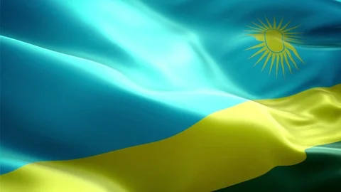 Ruanda Flag Stock Footage 116394500