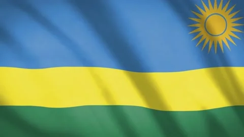 Ruanda Flag  Video stock 188157313