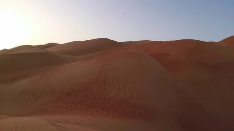 Rub Al Khali desert, part of Emty Quarter, at Sunrise Stock Footage 84131723