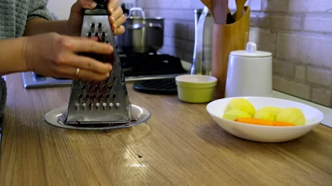 Rub beetroot cooking at home Stock Footage 194792913