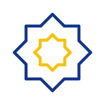 Rub El Hizb, eight pointed star, Islamic geometric pattern. Concept of Isla.. Stock Illustration
