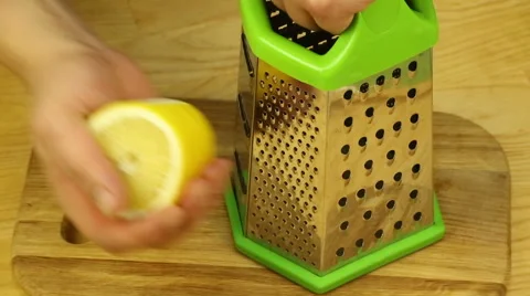 Rub the lemon zest Stock Footage 67584565