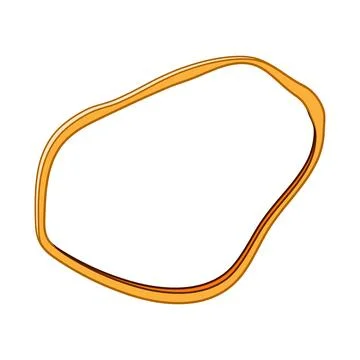 Rubber band forming irregular shape on white background Stock Illustration