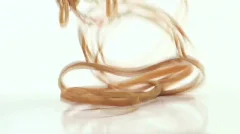 Kid Shooting Rubber Band Hand Slow Stock Footage Video (100