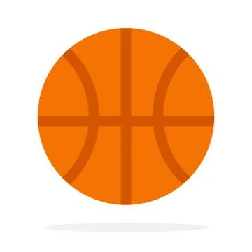 Rubber Basketball vector flat isolated Stock Illustration