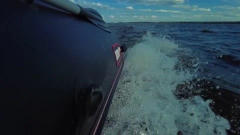 Rubber boat on the river 動画素材 237190783