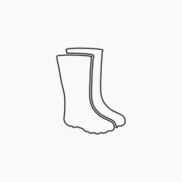 Rubber boot icon Stock Illustration