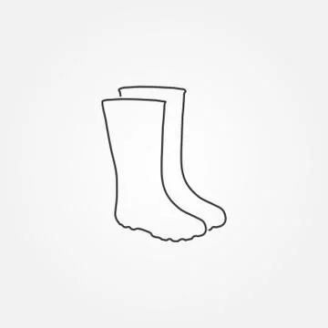Rubber boot icon Stock Illustration
