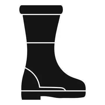 Rubber boot icon showing waterproof footwear for work Illustrazione stock