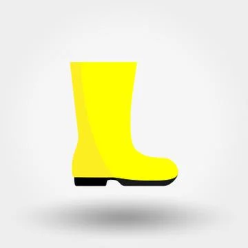 Rubber boot. Icon. Vector. Flat. Stock Illustration