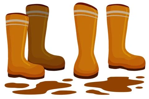 Rubber boot Stock Illustration
