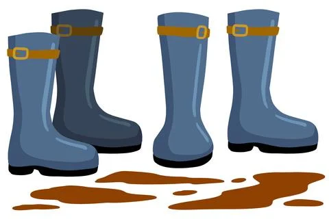 Rubber boot Stock Illustration