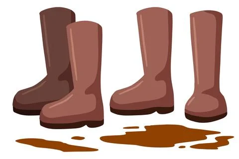 Rubber boot Stock Illustration