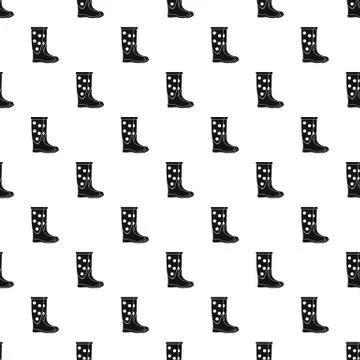 Rubber boot pattern, simple style Stock Illustration