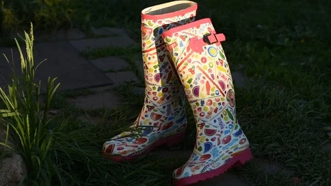 Rubber boots Stock Footage 108265007