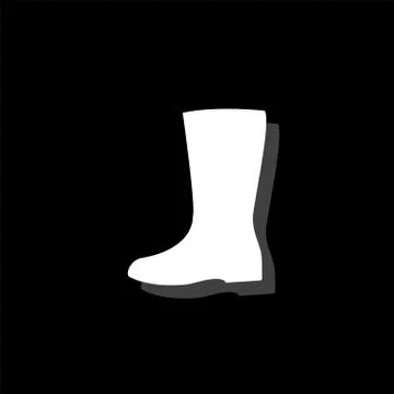 Rubber boots icon flat Stock Illustration