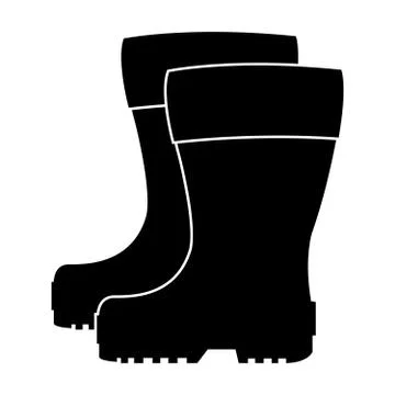 Rubber boots icon Stock Illustration