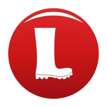Rubber boots icon vector red Illustrazione stock