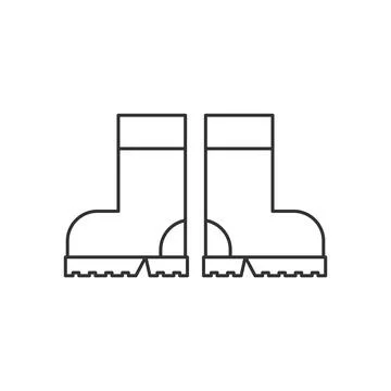 Rubber boots line icon イラスト素材