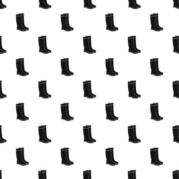 Rubber boots pattern, simple style Stock Illustration