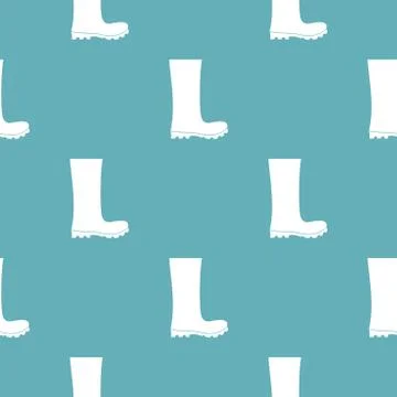 Rubber boots pattern vector seamless Stock Illustration